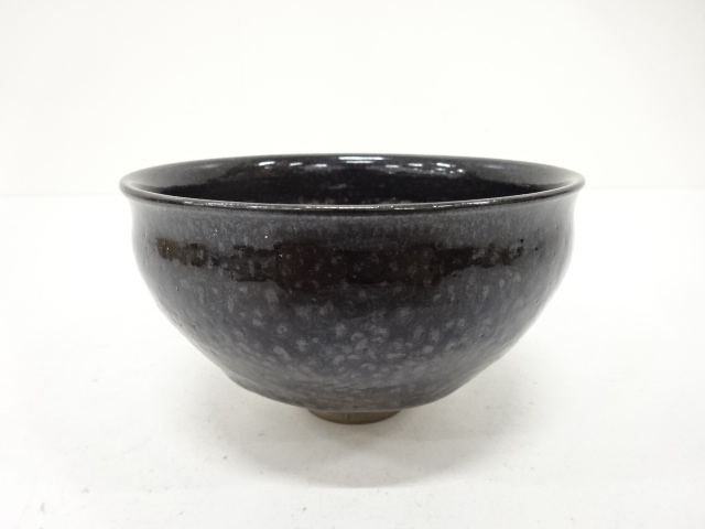 JAPANESE TEA CEREMONY / YUTEKI GLAZE TEA BOWL CHAWAN / ARTISAN WORK